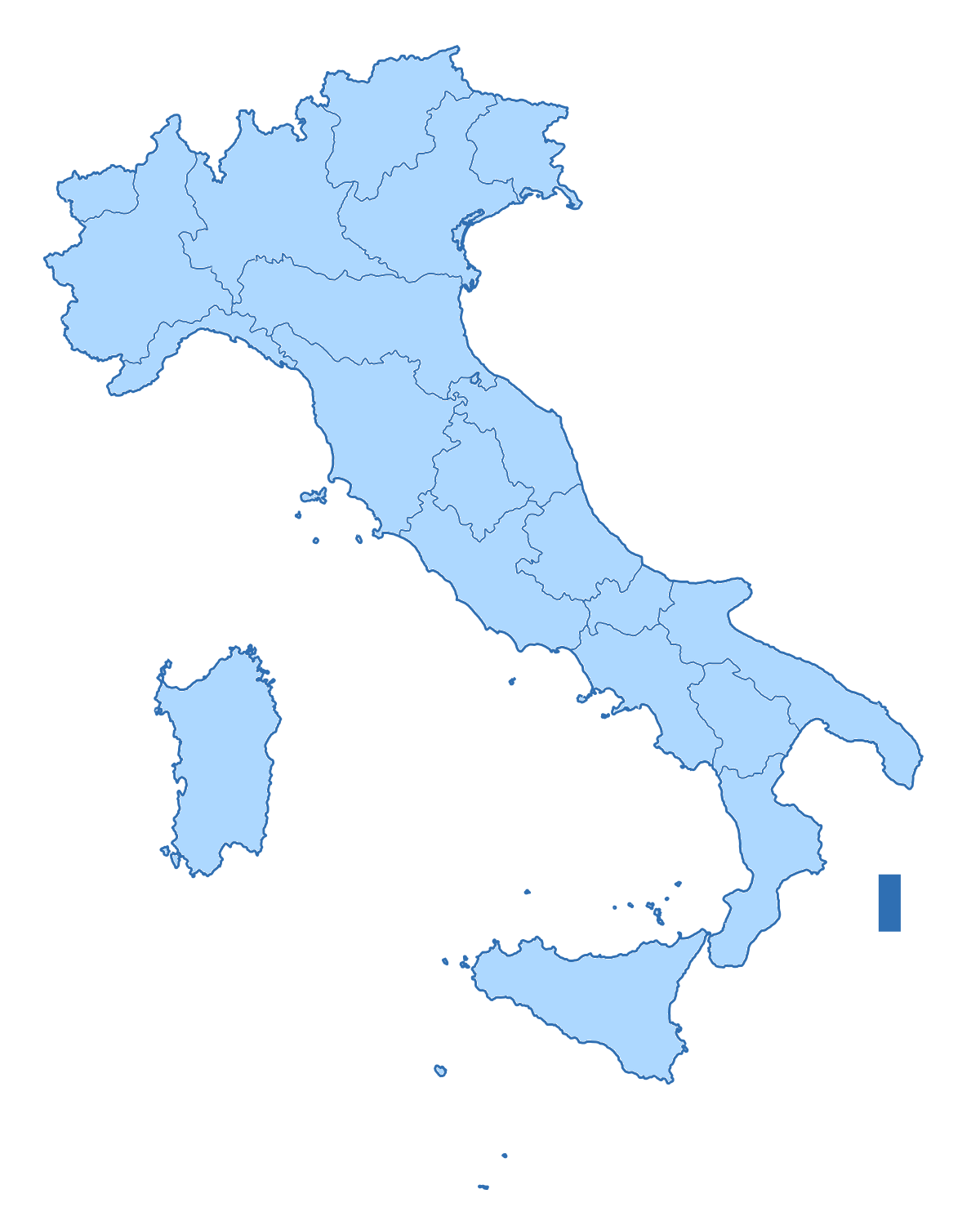 Cartina dell'Italia